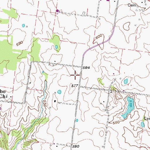 Topographic Map of District 1 (historical), TN