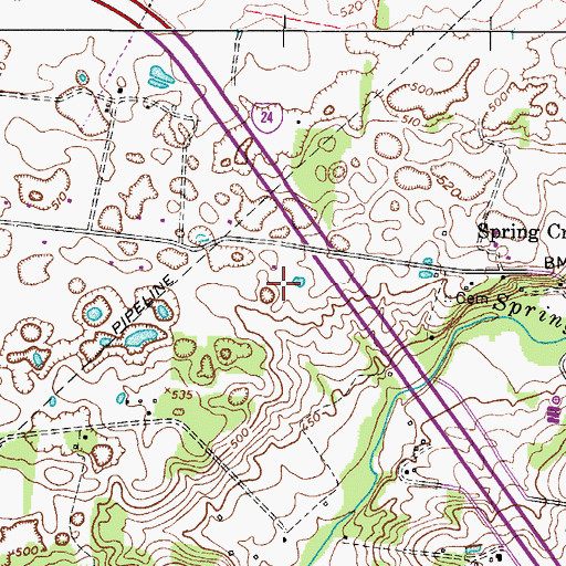 Topographic Map of District 2 (historical), TN