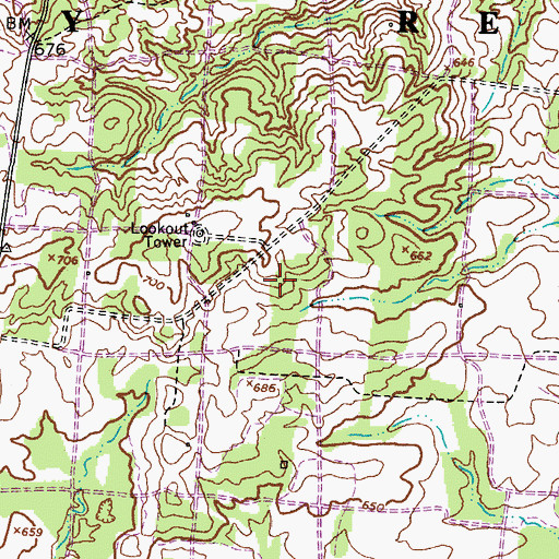 Topographic Map of District 4 (historical), TN