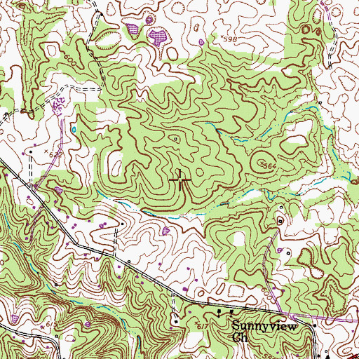 Topographic Map of District 8 (historical), TN
