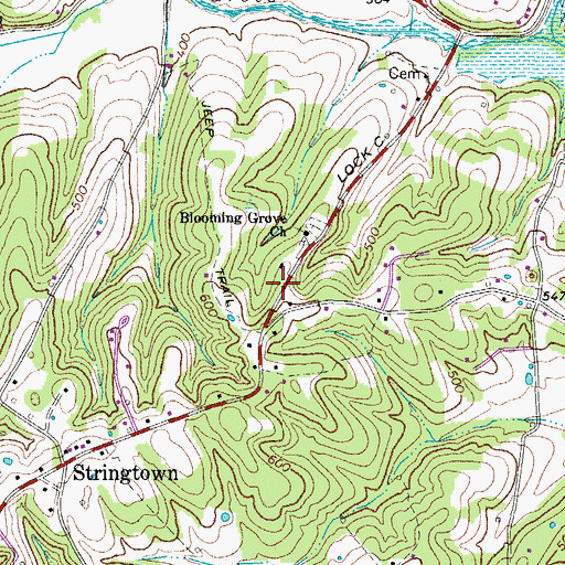 Topographic Map of District 9 (historical), TN