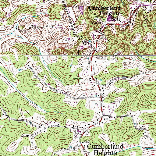 Topographic Map of District 13 (historical), TN