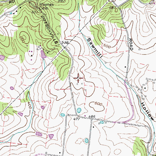 Topographic Map of District 21 (historical), TN