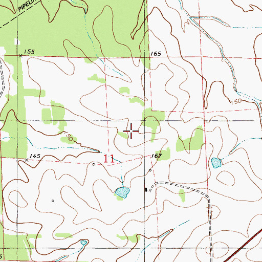 Topographic Map of Jerusalem Church (historical), AL
