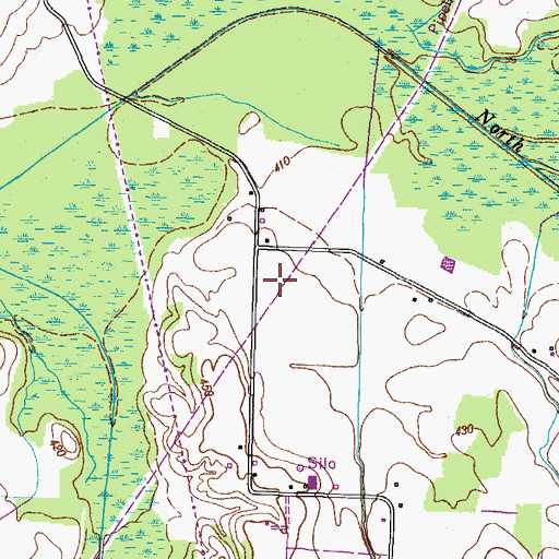 Topographic Map of Allison Cemetery, TN