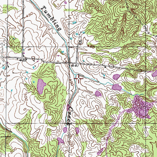 Topographic Map of Atkin Cemetery, TN