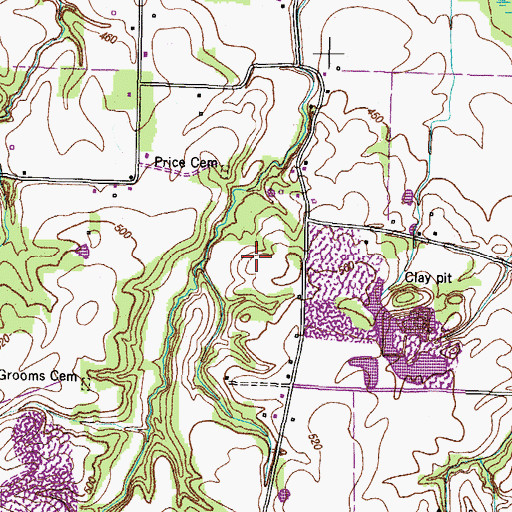 Topographic Map of Brent Cemetery, TN