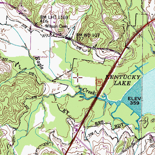 Topographic Map of Brooks Cemetery, TN