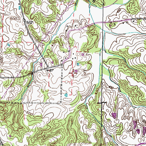 Topographic Map of Campbell Cemetery, TN