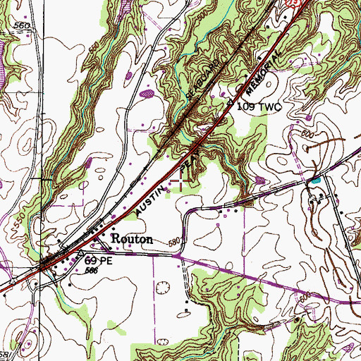 Topographic Map of Carter Cemetery, TN