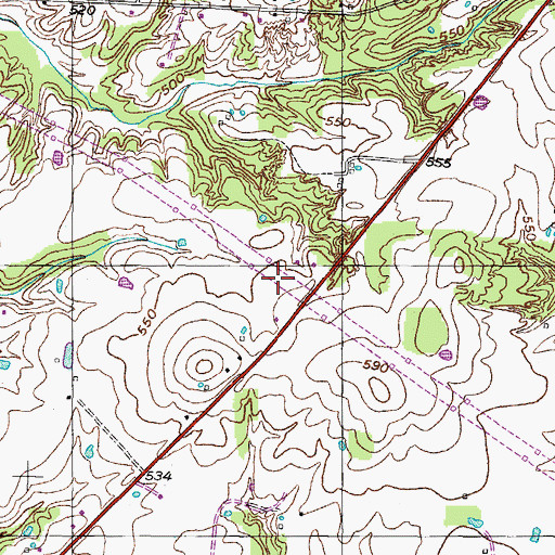 Topographic Map of Carter Cemetery, TN
