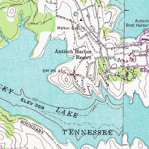 Topographic Map of Chick Cemetery, TN