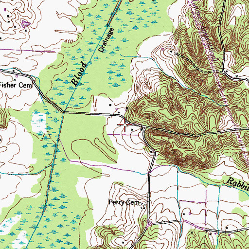 Topographic Map of Chumley Cemetery, TN