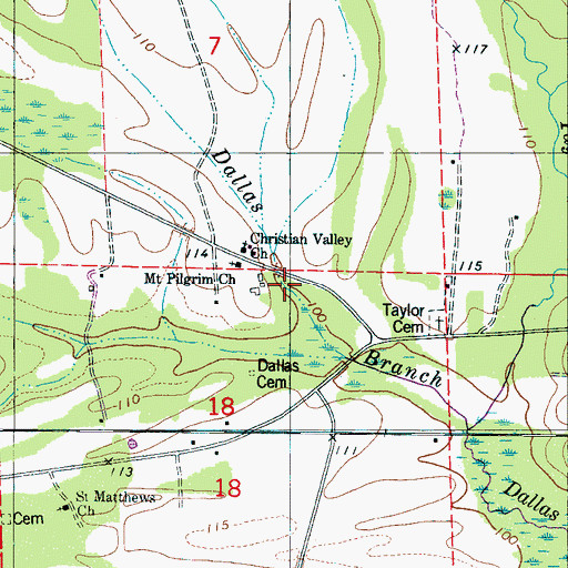 Topographic Map of Jones Wood School (historical), AL