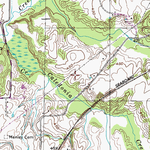 Topographic Map of Covington-Wall Cemetery, TN