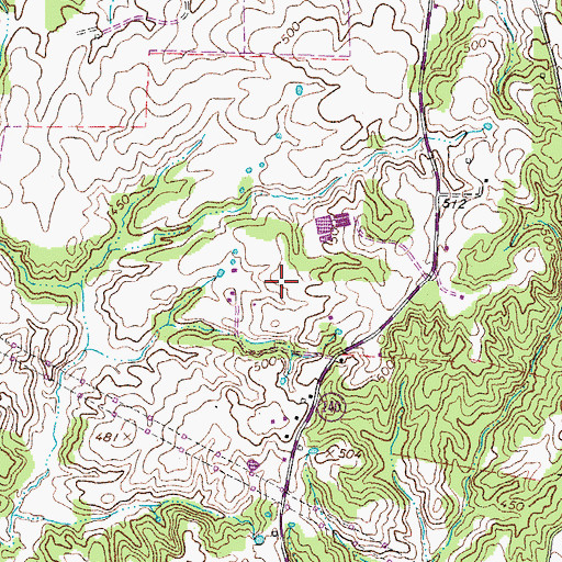 Topographic Map of Crawley Cemetery, TN