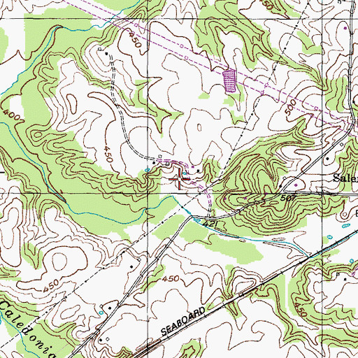 Topographic Map of Dinwiddie Cemetery, TN