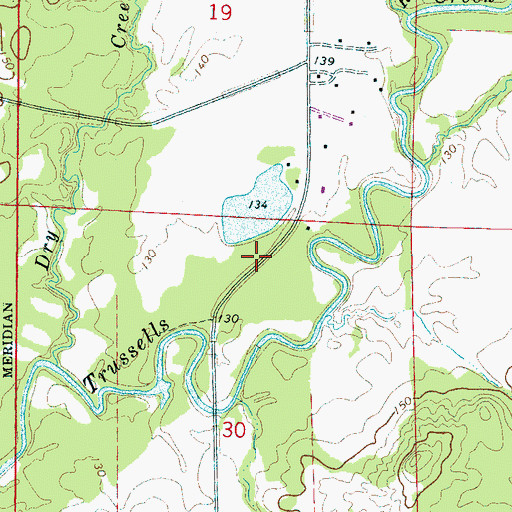 Topographic Map of King Lake, AL