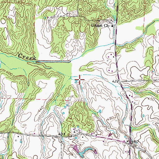 Topographic Map of El Bethel Cemetery, TN