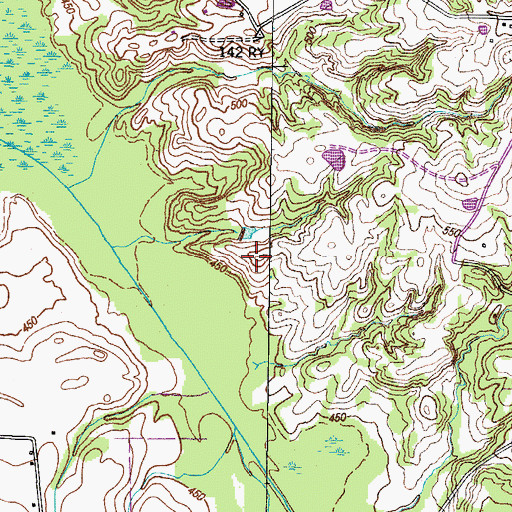 Topographic Map of Hudgens Cemetery, TN