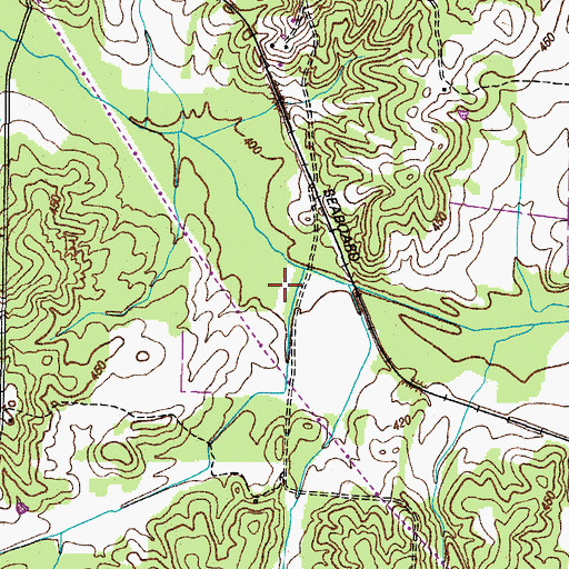 Topographic Map of Kelly Cemetery, TN