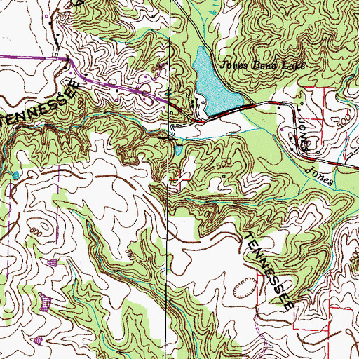 Topographic Map of Leeper Cemetery, TN
