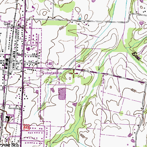 Topographic Map of Morris Cemetery, TN