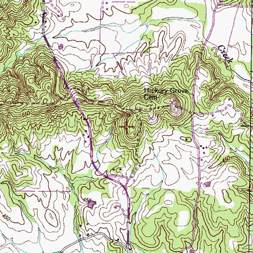 Topographic Map of Mason Cemetery, TN