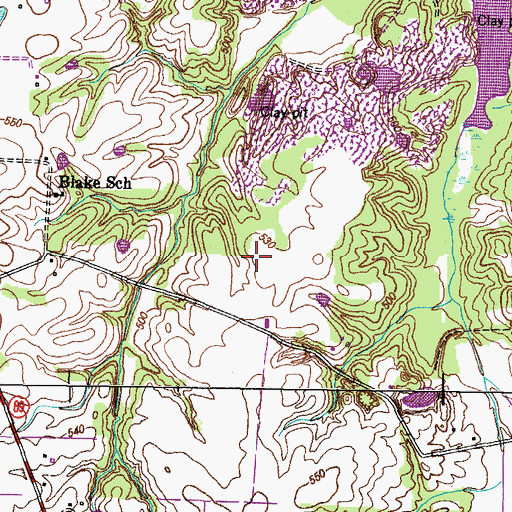 Topographic Map of Milliken Cemetery, TN