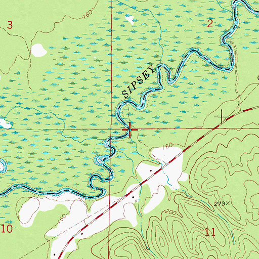 Topographic Map of Laniers Mill (historical), AL