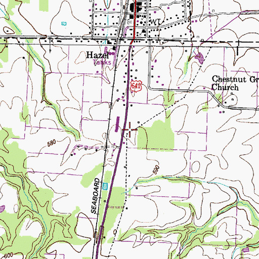 Topographic Map of Overcast Cemetery, TN