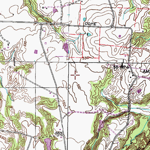 Topographic Map of Patterson Cemetery, TN