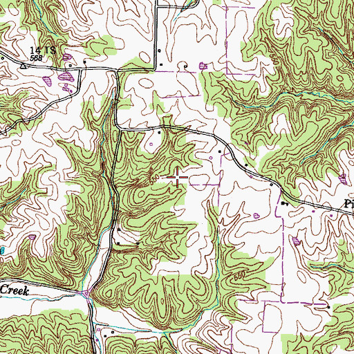 Topographic Map of Perry Cemetery, TN