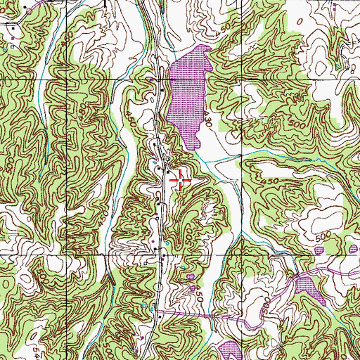 Topographic Map of Perry Cemetery, TN