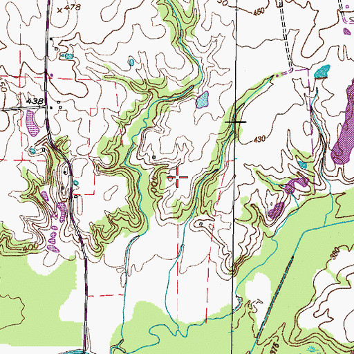 Topographic Map of Phelps Cemetery, TN