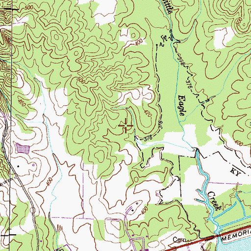 Topographic Map of Rice Cemetery, TN