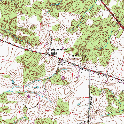 Topographic Map of Tabernacle Cemetery, TN