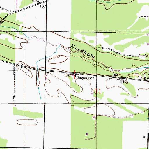 Topographic Map of Lloyds Chapel Church, AL