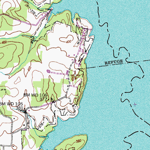 Topographic Map of Whipple Cemetery, TN