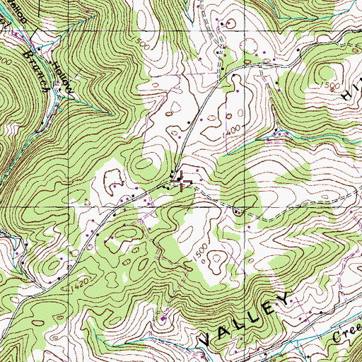 Topographic Map of Elm Springs United Baptist Church of Jesus Christ, TN