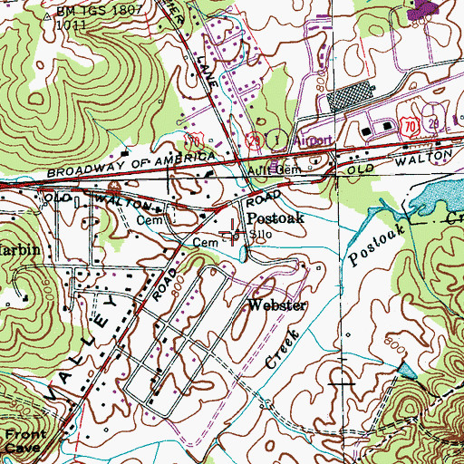 Topographic Map of Smith Cemetery, TN