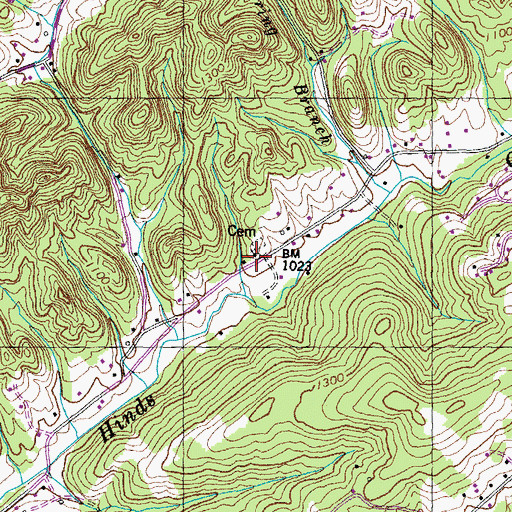 Topographic Map of Mount Zion Church, TN