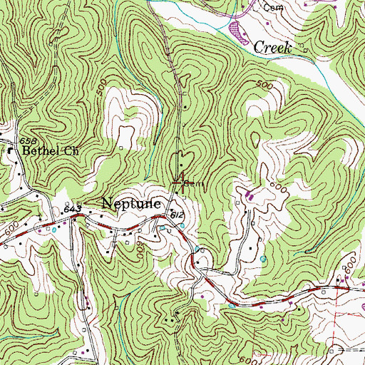 Topographic Map of Bobbitt-Forbes Cemetery, TN