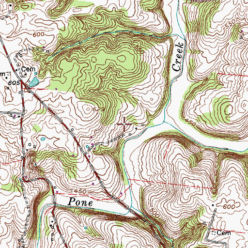 Topographic Map of Gupton Cemetery, TN