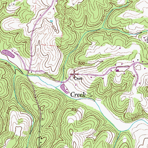 Topographic Map of Nicholson Cemetery, TN