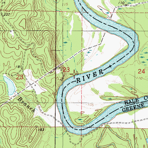 Topographic Map of Mays Landing (historical), AL