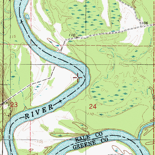 Topographic Map of Mays Point, AL