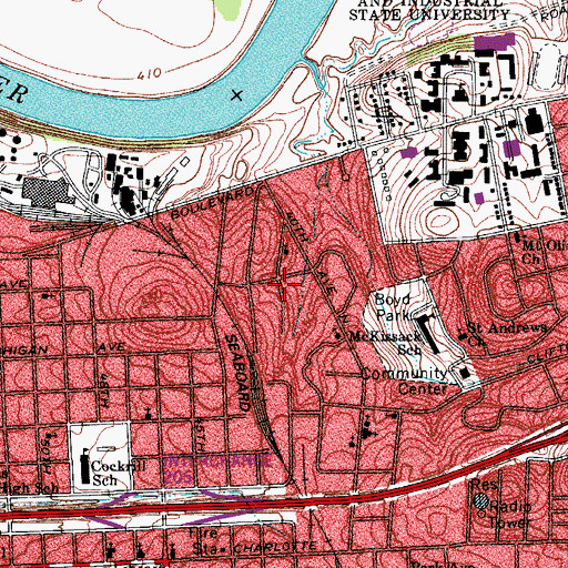 Topographic Map of Immanuel Missionary Baptist Church, TN