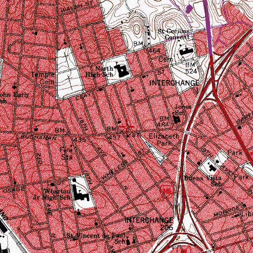 Topographic Map of The Holy Temple, TN
