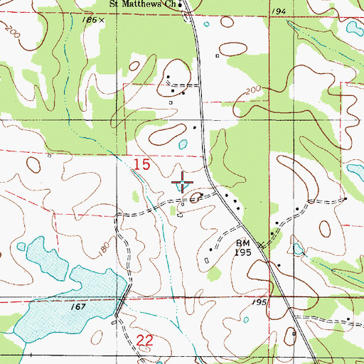 Topographic Map of McMillan Pond, AL